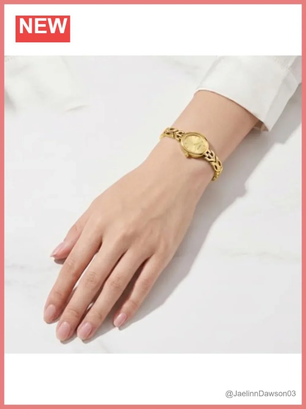 Small Gold Watch for Women Vintage Analog Bracelet Watch Waterproof Quartz